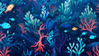 coral reef with fish background