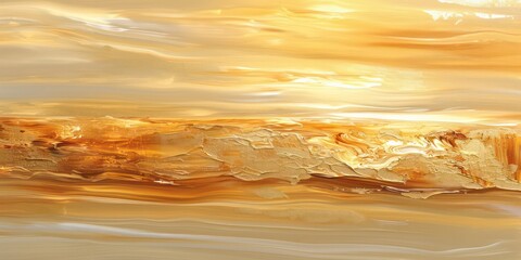 Poster - Close-up Dramatic hues of a golden sunset during the magical golden hour.