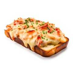 Wall Mural - a lobster rarebit, studio light , isolated on white background