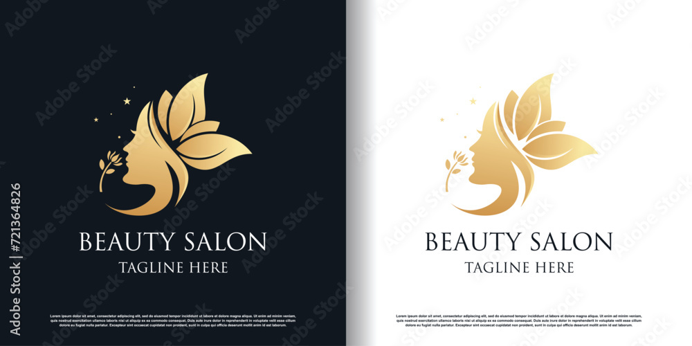 Nature beauty logo design with unique style Premium Vector Stock Vector ...