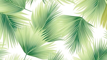 palm leaves seamless pattern.
