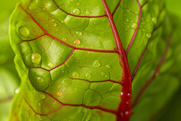 Sticker - Swiss chard leaf, macro shot