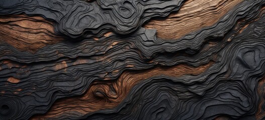Wall Mural - The innate, organic patterns within the texture of wood.