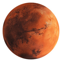 Wall Mural - planet mars on transparent background