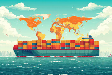 Wall Mural - International Shipping: Managing the complexities of shipping goods across international borders