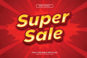 Wall Mural - 3d super sale banner text effect