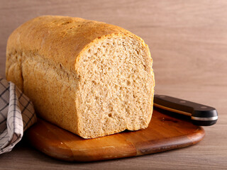 Wall Mural - Homemade bran bread loaf