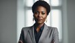 © abu - portrait of an African American women politician in a suit, isolated white background