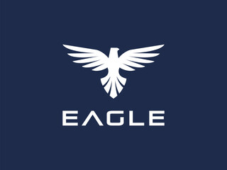 Wall Mural - eagle logo vector illustration. flying falcon logo template