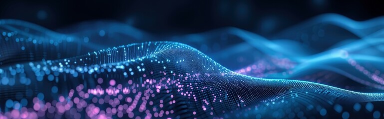 data technology abstract futuristic blue science background . low poly shape with connecting dots an
