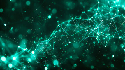 Abstract Networking Technology: Futuristic Structure in Connectivity and Design with Blue Geometric Lines