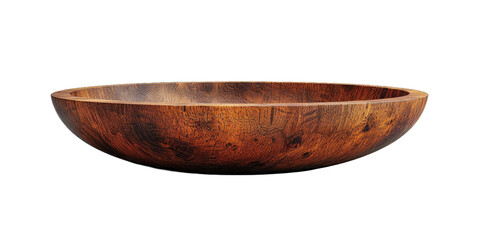 wooden bowl isolated on white