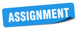 © B-design - assignment sticker. assignment label