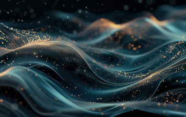 Wall Mural - Abstract wavy glow background