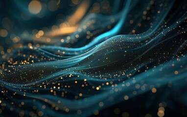 Wall Mural - Abstract wavy glow background