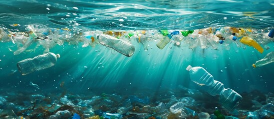 Poster - Dire Consequences of Plastic Pollution: Devastating Effects on the Oceanic Environment with Mounting Plastic Rubbish and Unprecedented Pollution.