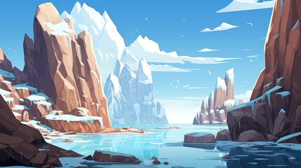 Wall Mural - Giant icebergs just off the coast of Disko UHD Wallpaper