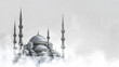 Foggy hagia sophia mosque in Istanbul, Turkey