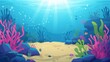 © Chingiz - flat design cartoon illustration of an underwater sea scene, perfect for web backgrounds