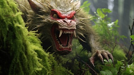 Poster - Goblin scary creature is hiding in spooky UHD Wallpaper