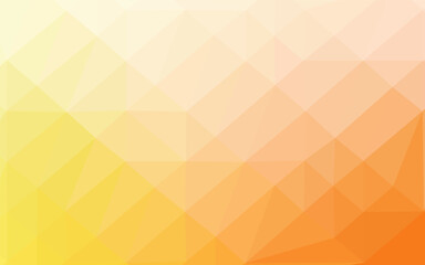  Light Yellow, Orange vector polygon abstract layout. Modern geometrical abstract illustration with gradient. New texture for your design.