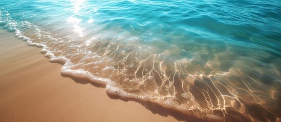 Sticker - Serene Seascapes: Captivating Water and Tranquil Sand on a Background of Serenity