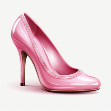 Pink Hight Heels Clipart сreated With Generative Ai
