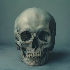 Wall Mural - Human skull on a clean background. For commercial advertising and design