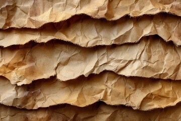 Close-up of crumpled brown paper texture background