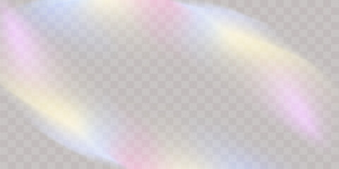 A set of colourful vector lens, crystal rainbow  light  and  flare transparent effects.Overlay for backgrounds.Triangular prism concept.