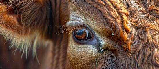 Wall Mural - Bovine Beauty: A Stunning Close-Up of a Bovine's BRilliant and Breathtaking Close-Up BRing Out Details