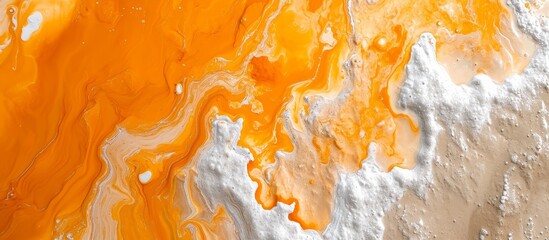 Wall Mural - Vivid Abstract Orange, Sand, and White Earth Create a Colorful and Abstract Image