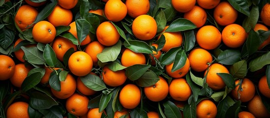 Wall Mural - Above and Beyond: Captivating Aerial View of Luscious Oranges From Above, View the Exquisite Array of Oranges from Above - An Awe-Inspiring View