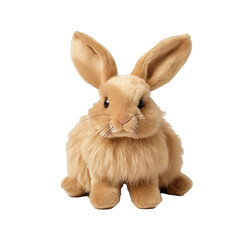 Cutout of a Fluffy Toy Rabbit Isolated Against a Transparent Background (PNG) - AI Generative