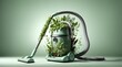a vacuum cleaner with a plant-inspired design