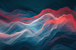 Dynamic Red and Blue Smoke Wave Pattern
