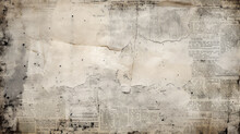 Newspaper Background. Old Paper Grunge Vintage Aged Texture