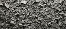Stunning Heap Of Silver Nails Creates Exquisite Concrete Texture