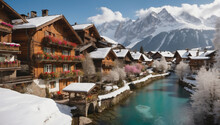Capture The Enchanting Charm Of A Hidden Village Tucked Away In The Swiss Alps