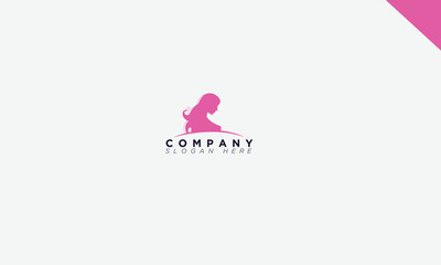 Wall Mural - pretty lady logo for branding and company 