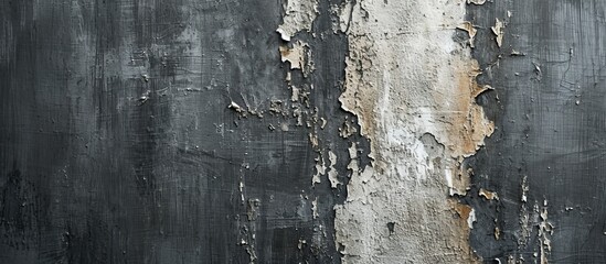 Wall Mural - Stunning Grey Abstract Background with Painted Iridescent Details on an Old Weathered Wall