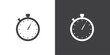 Stopwatch icon vector in flat style. Timer icon symbol illustration