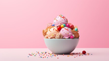 Wall Mural - ice cream with chocolate