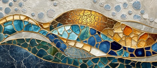 Poster - Mesmerizing Mosaic: Captivating Ceramic Tile in Abstract Pattern