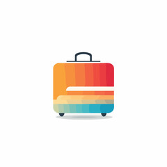 Suitcase in cartoon, doodle style. Image for t shirt. Isolated 2d vector illustration in logo, icon, sketch style, Eps 10. AI Generative