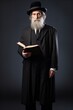 Wise Jewish Rabbi in Traditional Attire, AI Generated