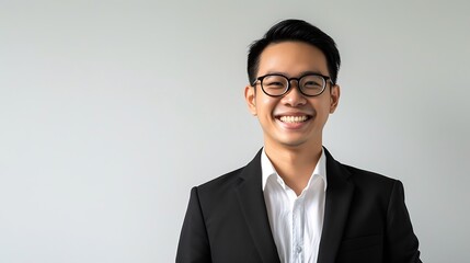 Aufkleber - Business man, smile and style portrait in studio