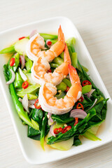 Wall Mural - Spicy Chinese Kale Salad with Shrimp