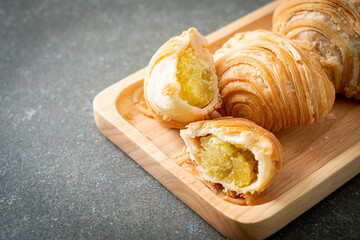 Poster - curry puff stuffed beans on plate