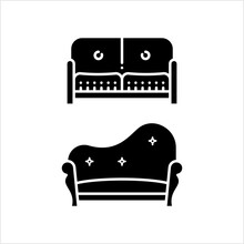 Sofa Icon, Furniture Icon, Couch,, Settee, Futon, Home Office Furniture